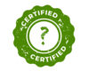 Logo verde certifica con punto interrogativo